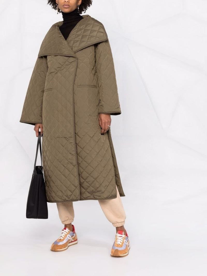Totême diamond-quilted recycled-polyester coat outlook
