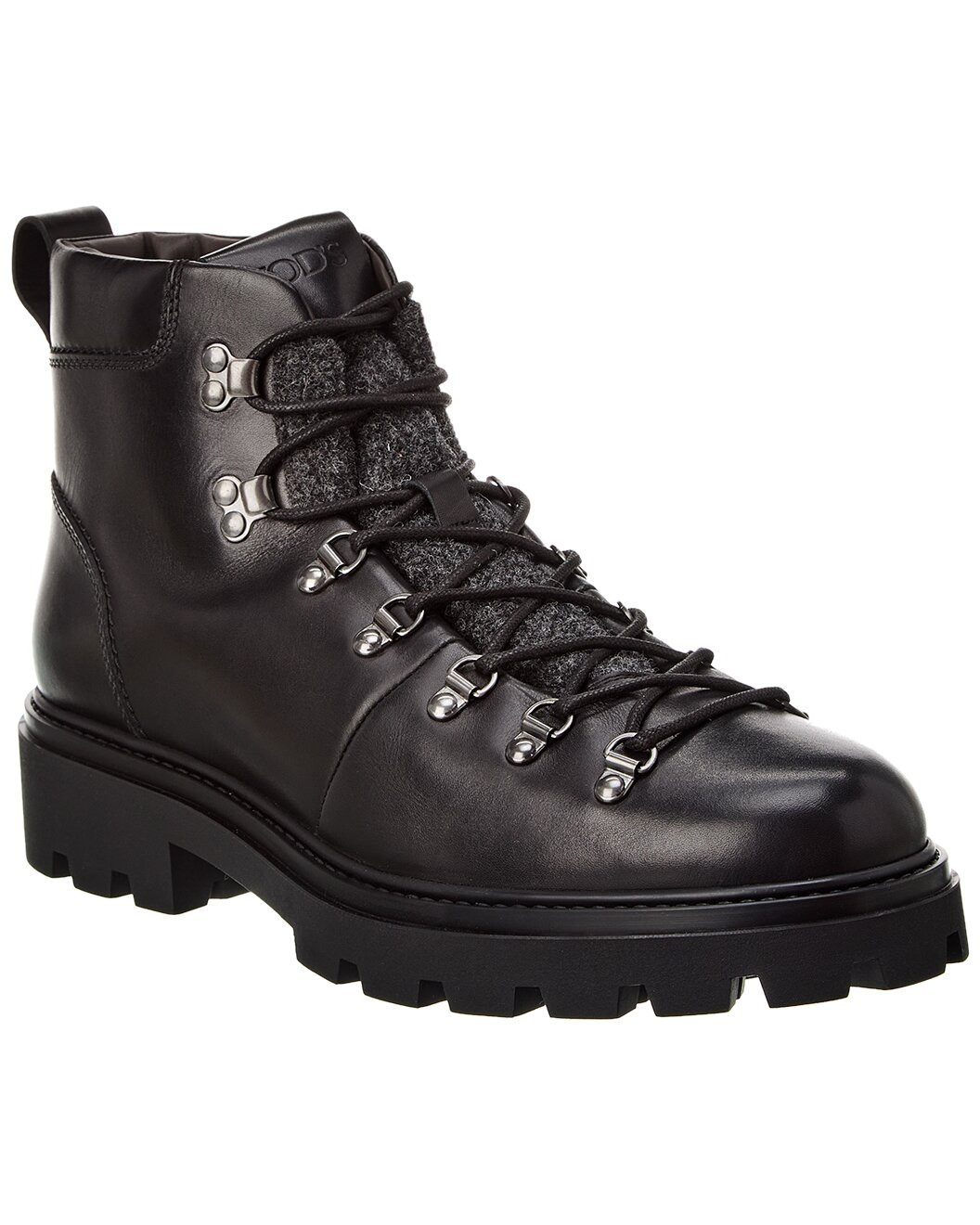 TOD’s Leather & Flannel Boot - 1
