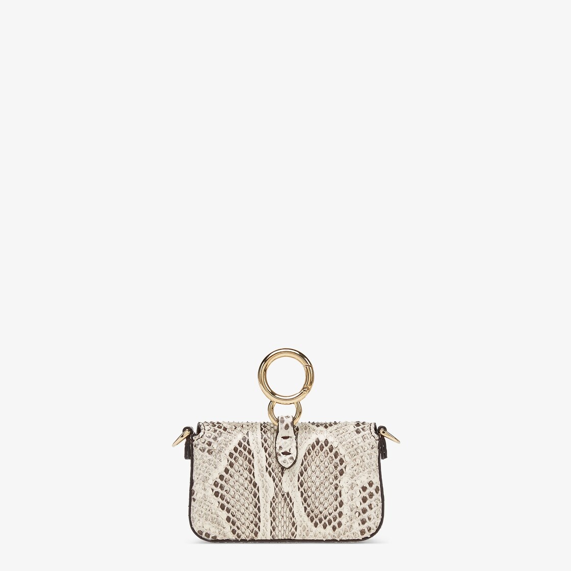 Beige python leather charm - 3
