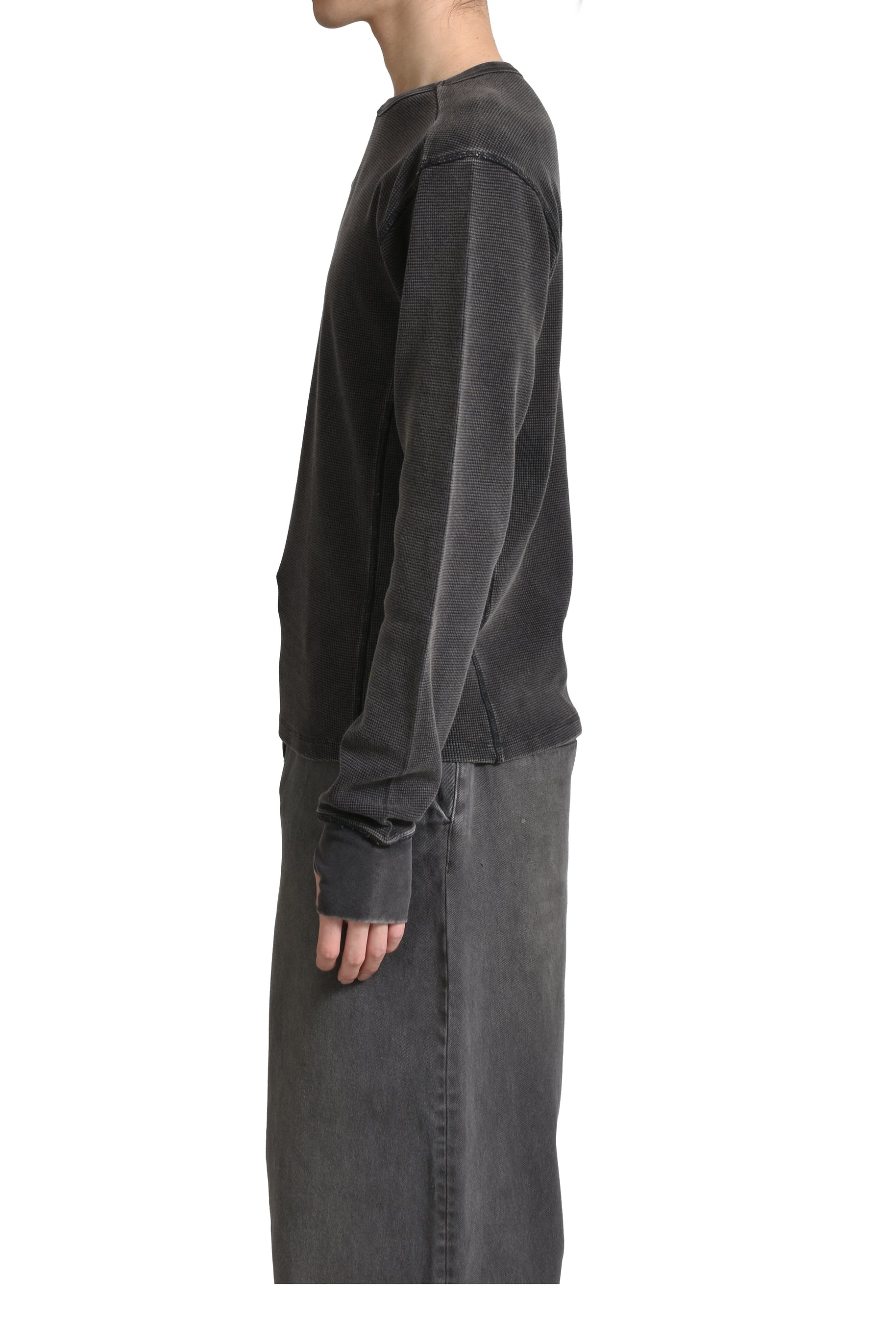 entire studios THERMAL LONG SLEEVE SOOT / WASHED BLK