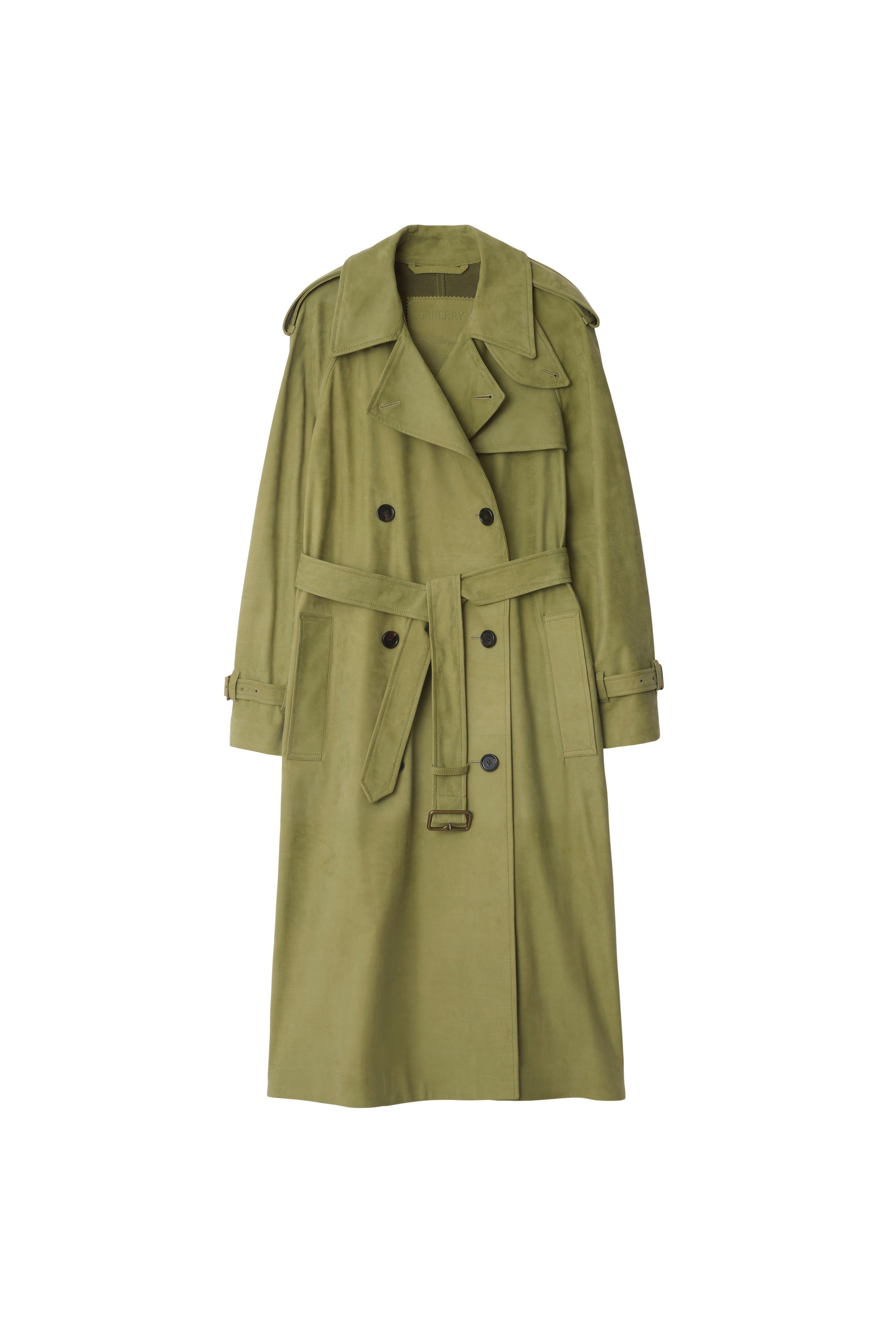 burberry Long Nubuck Castleford Trench Coat in Wreath at Nordstrom - 2