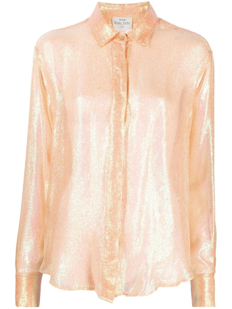 iridescent semi-sheer textured shirt 1