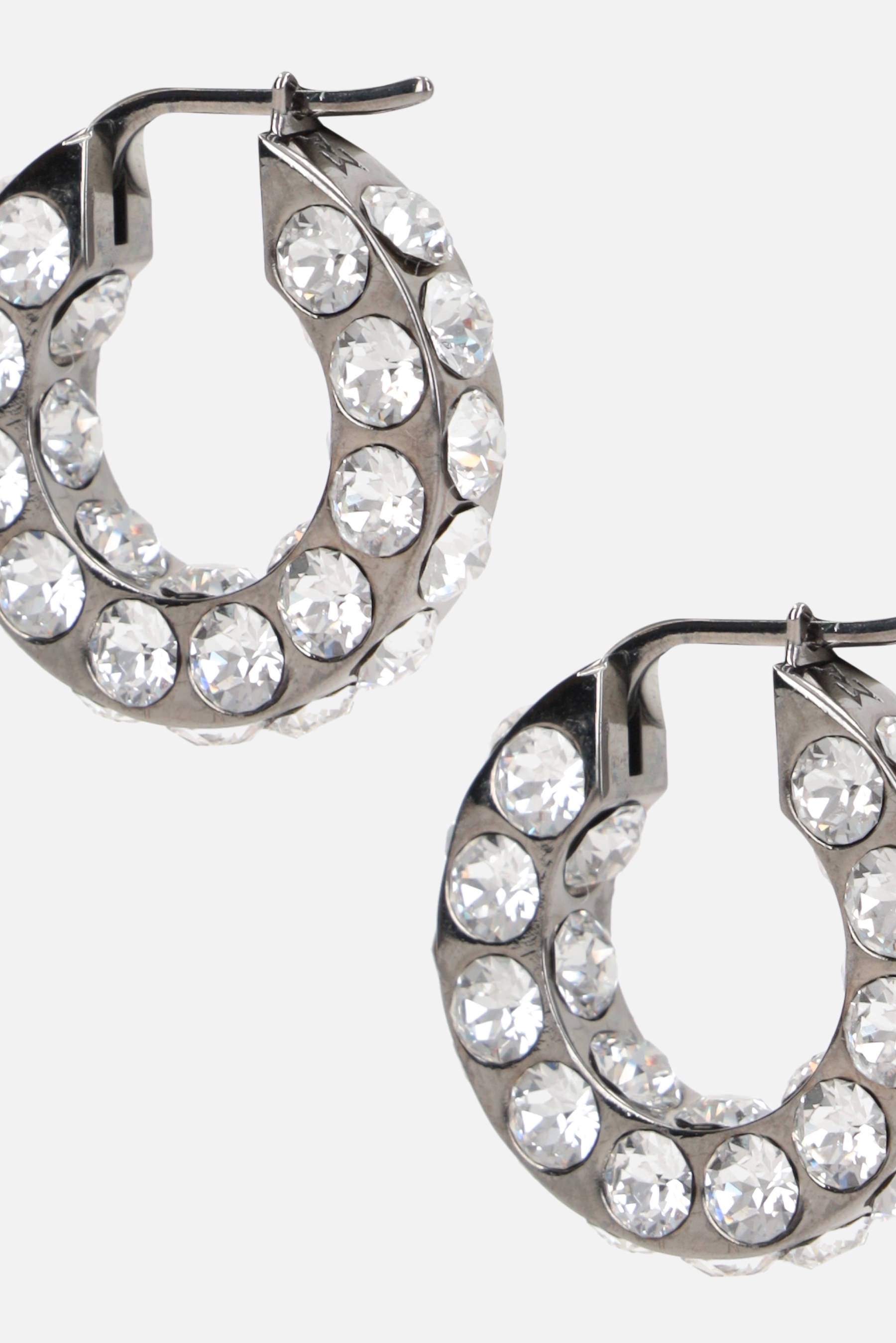 Amina Muaddi Jahleel crystal-embellished hoop earrings - Silver