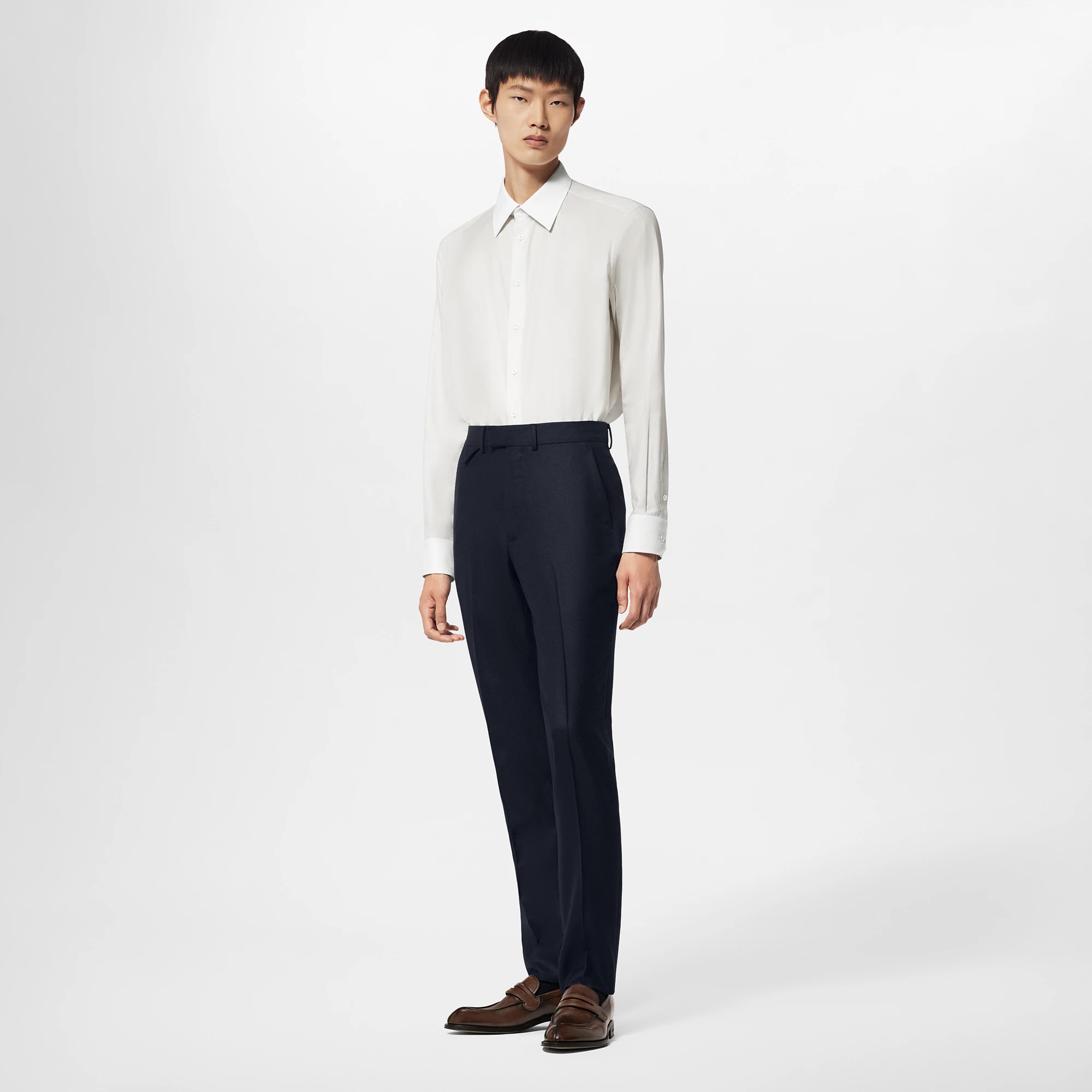 Embroidered Long-Sleeved Cotton Blend Shirt - 5