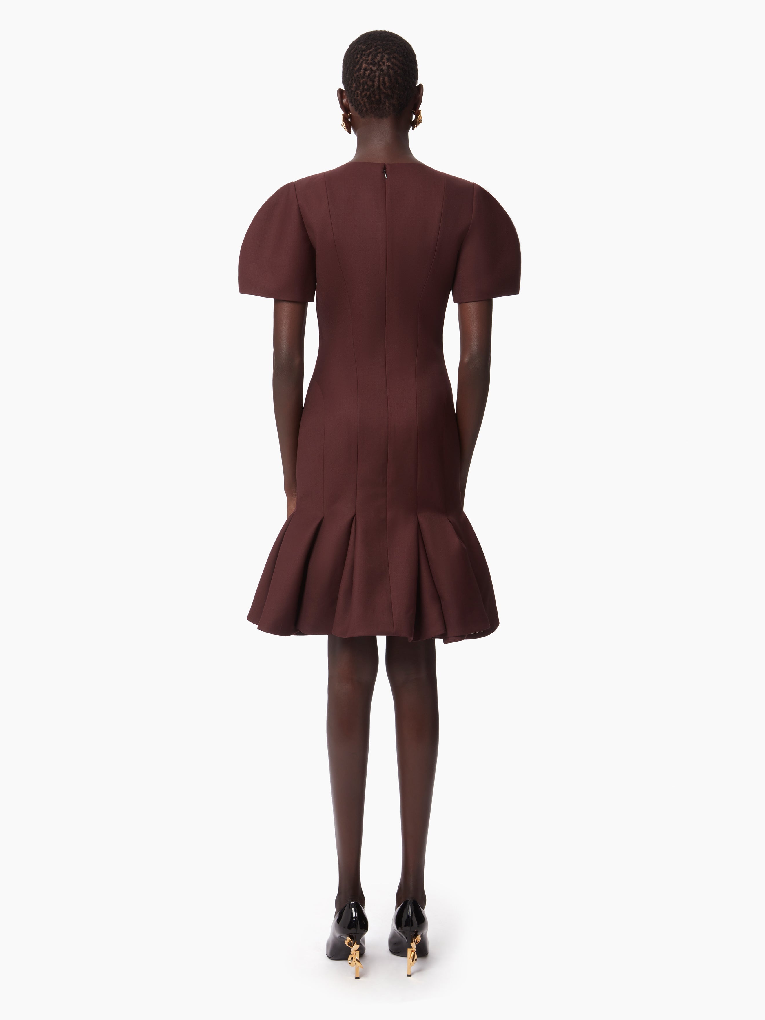 PEPLUM DRESS IN WOOL - 5