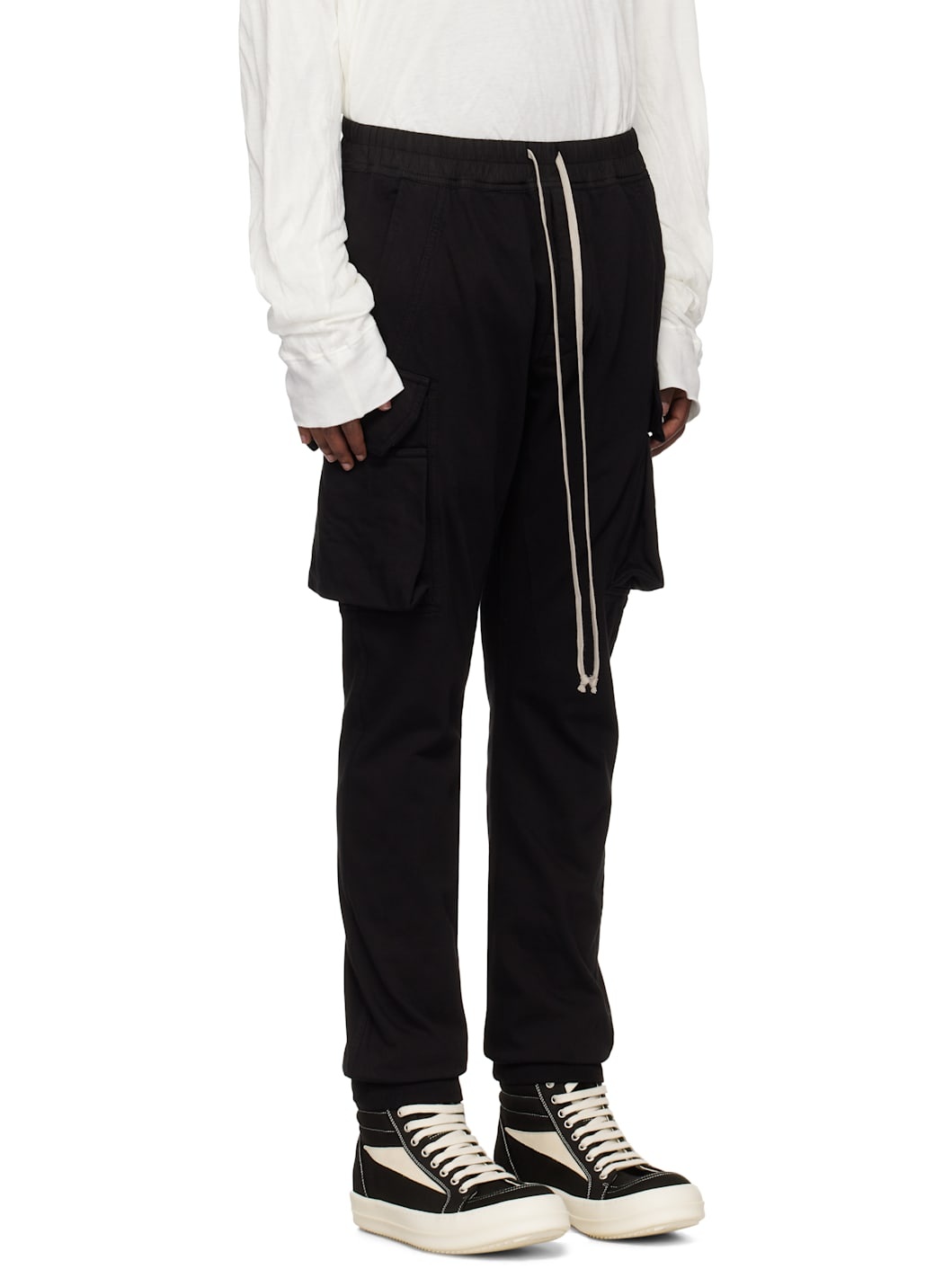 Black Porterville Mastodon Cut Cargo Pants - 2