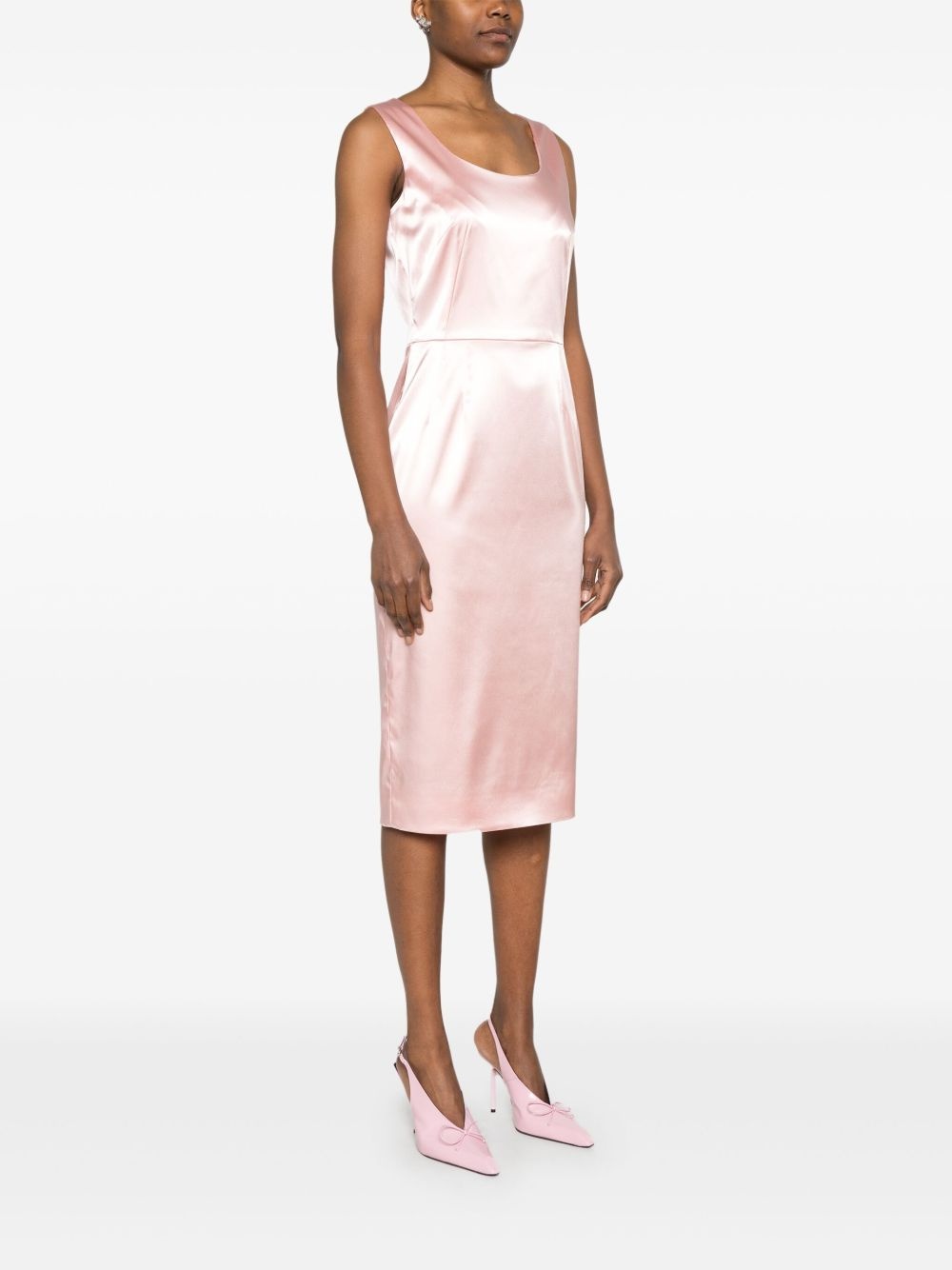 satin midi dress - 3