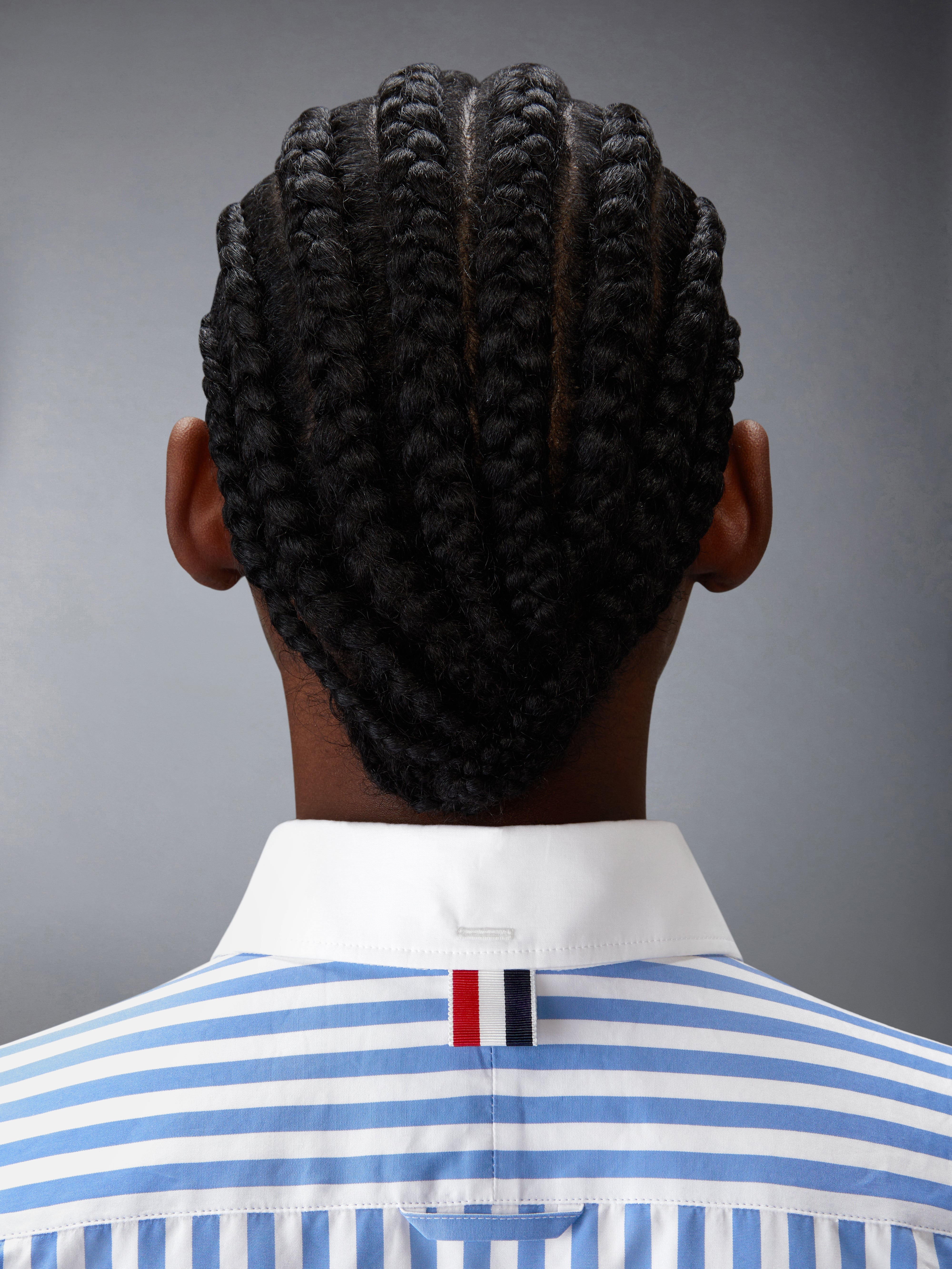 AWNING STRIPED POPLIN CLASSIC LONG SLEEVE SHIRT - 7