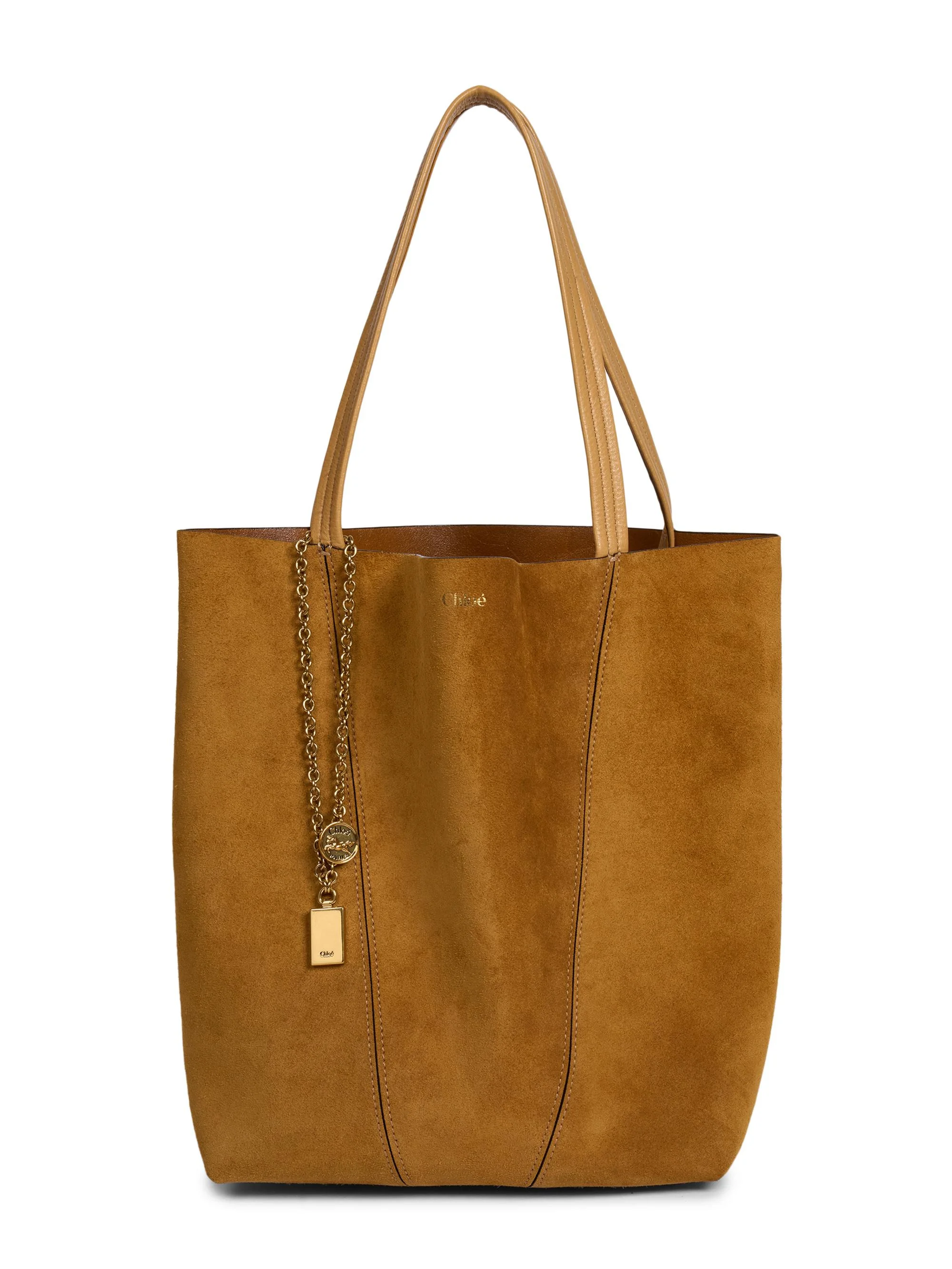 Women's Spin Suede Tote Bag - Bleached Brown - 1