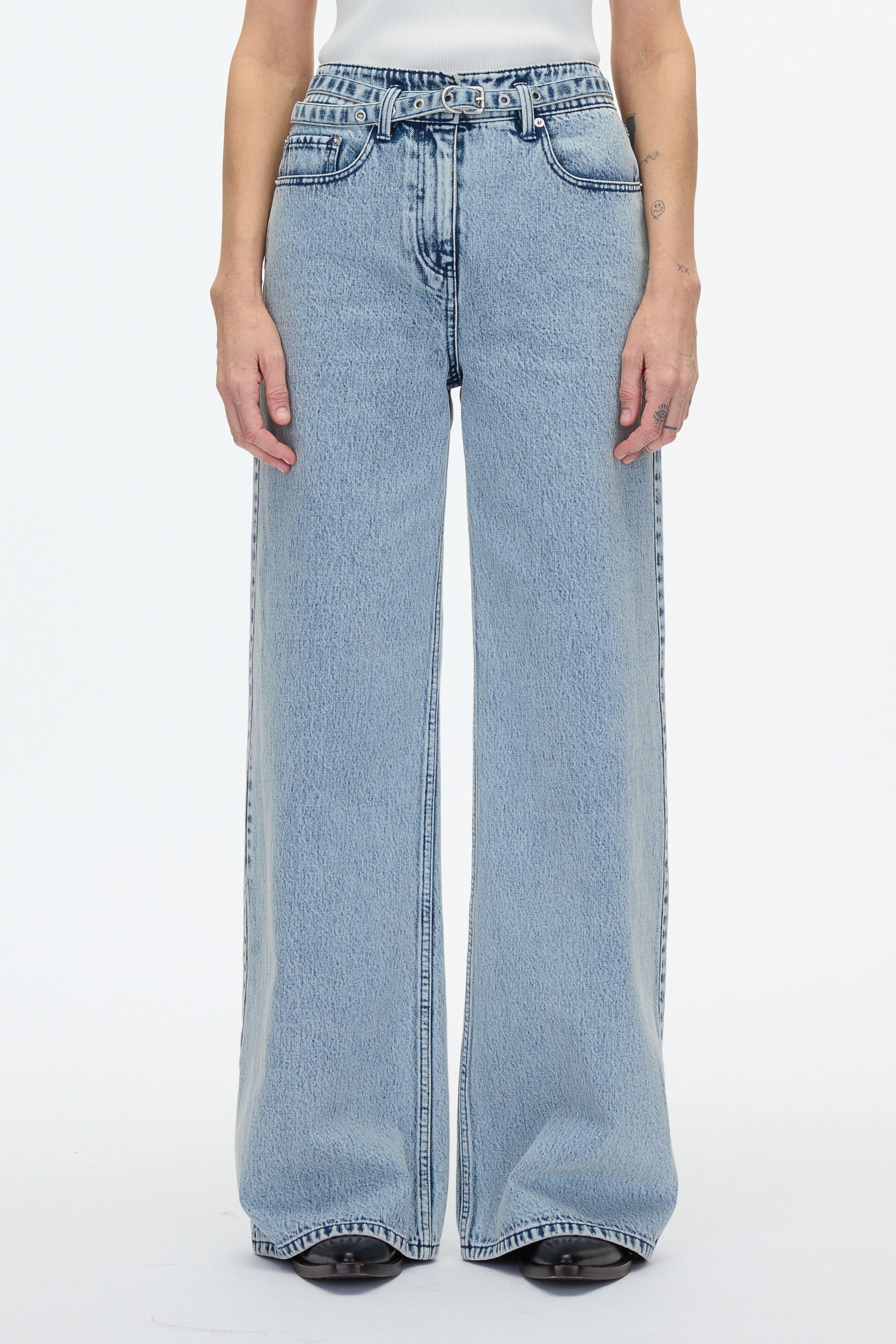 Wide Leg Belted Jean - 2