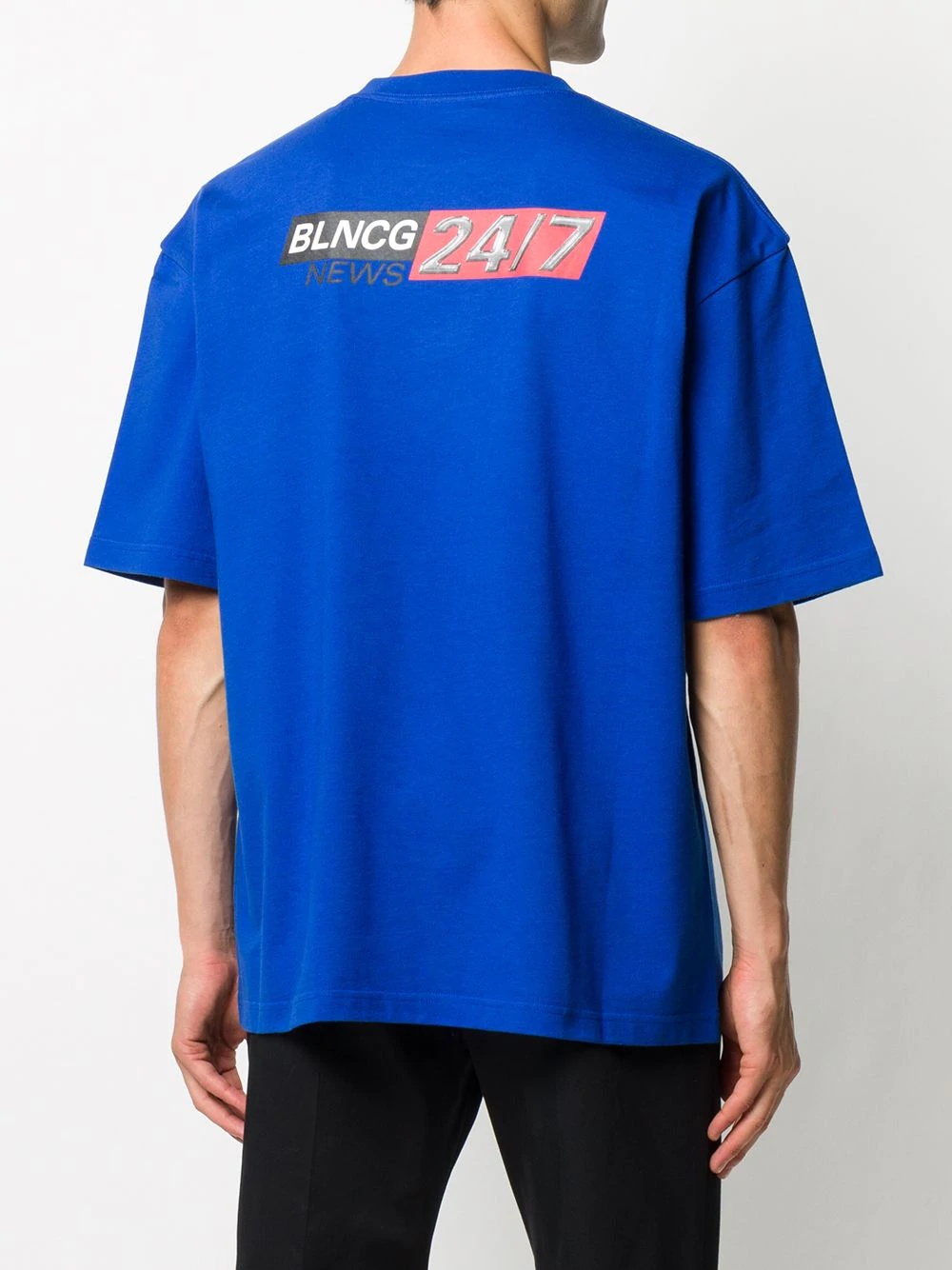 logo-print oversize T-shirt - 4