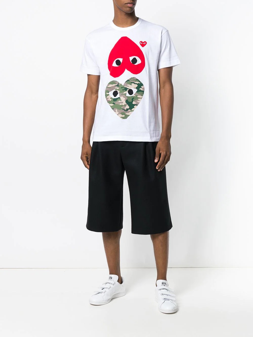 hearts print T-shirt - 2
