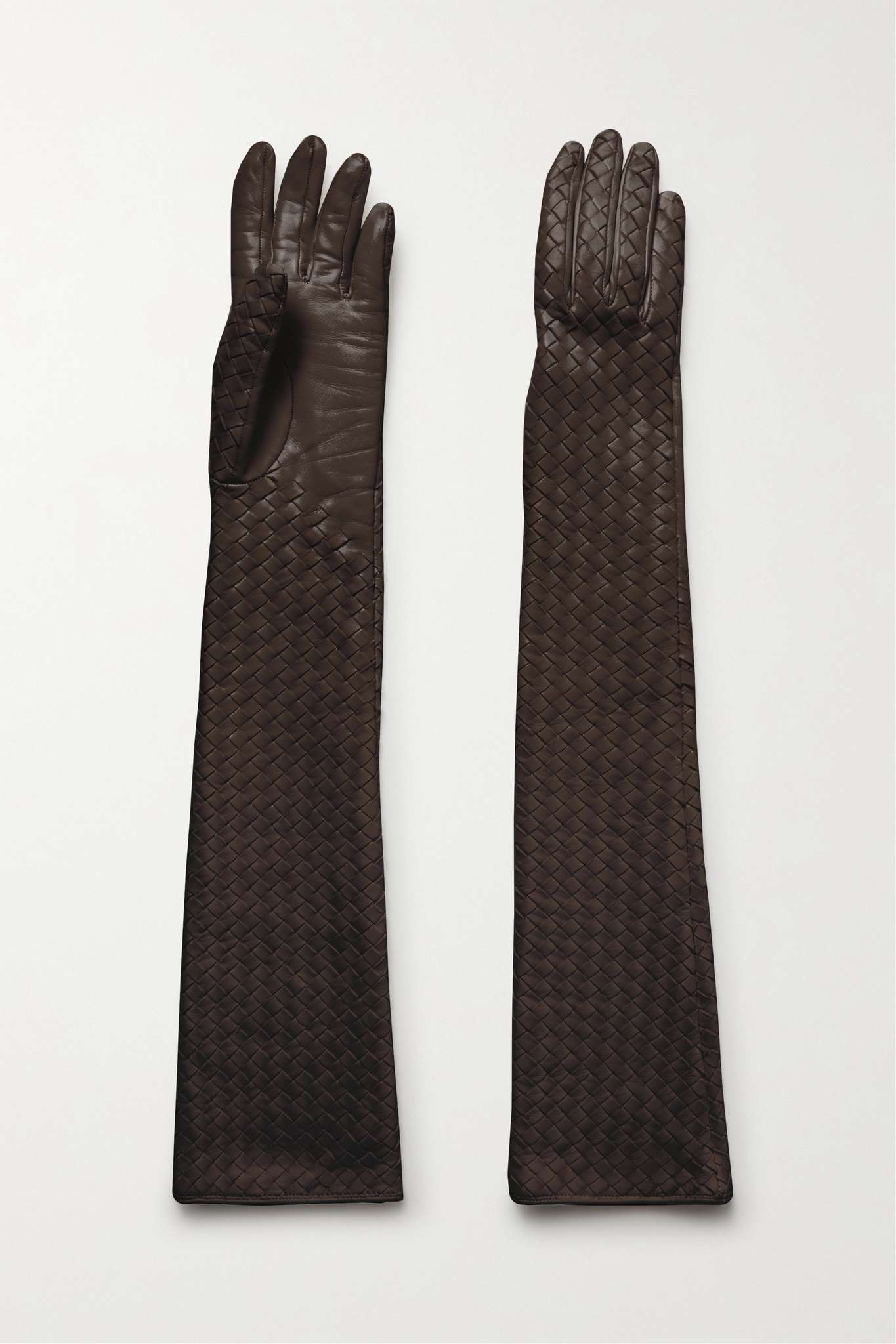 Intrecciato leather gloves - 1