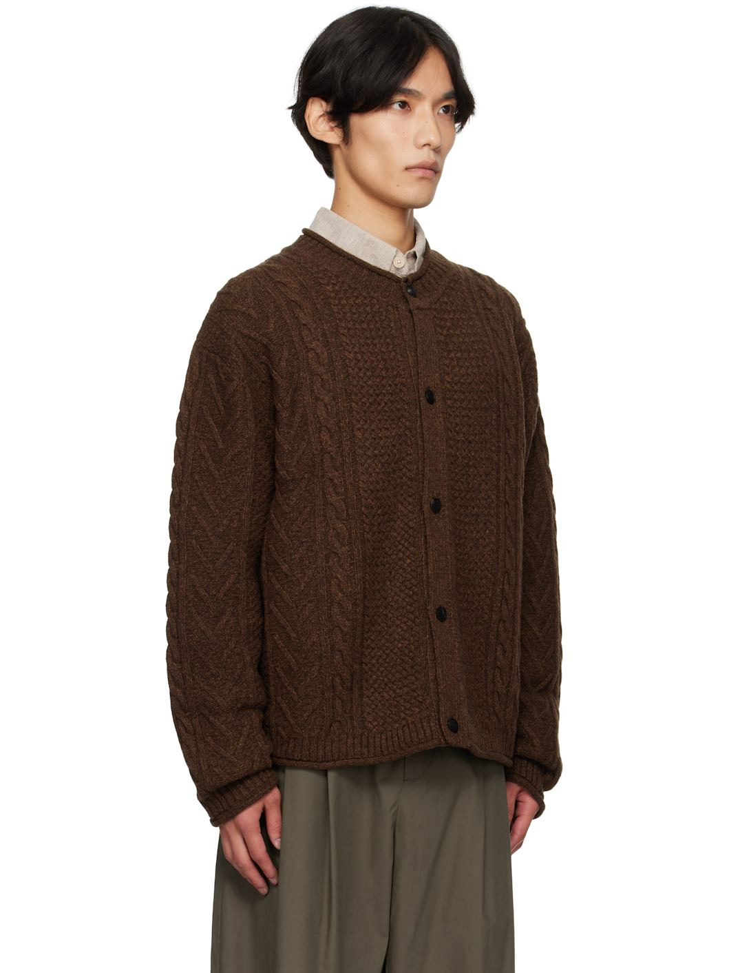 Brown Twisted Cardigan - 2
