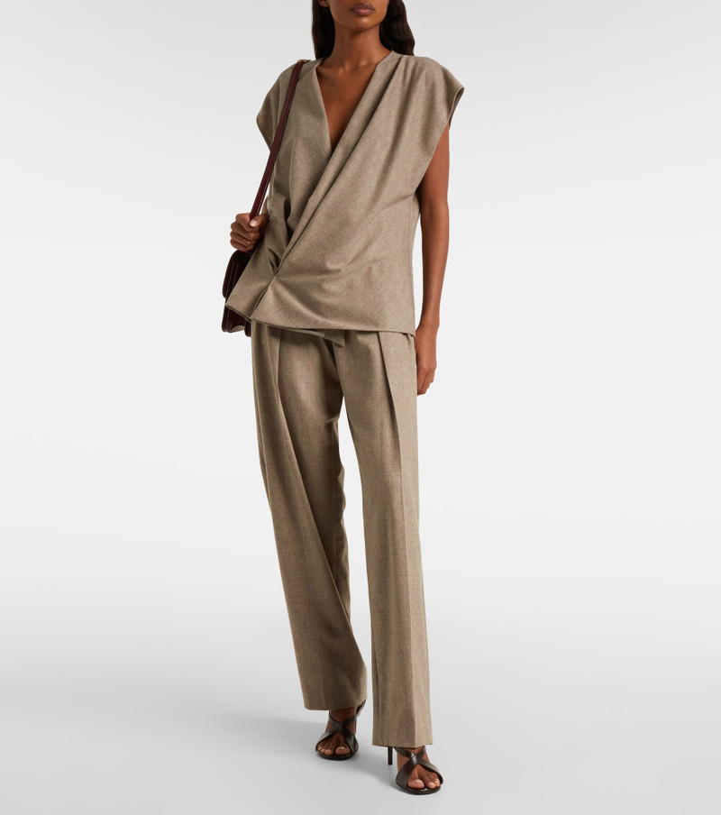 KHAITE Dugan wool-blend tapered pants outlook
