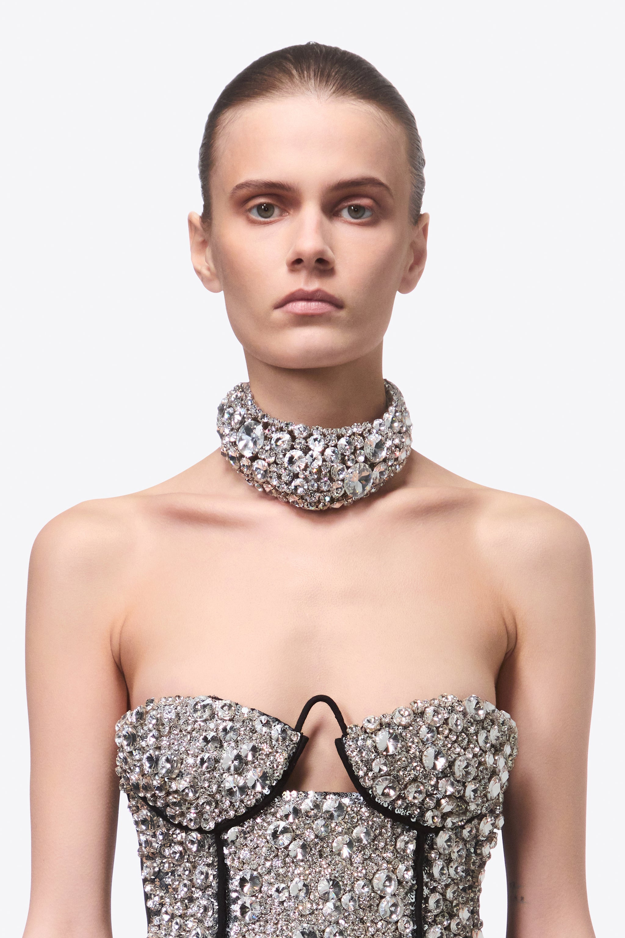 CRYSTAL BONE CHOKER - 3