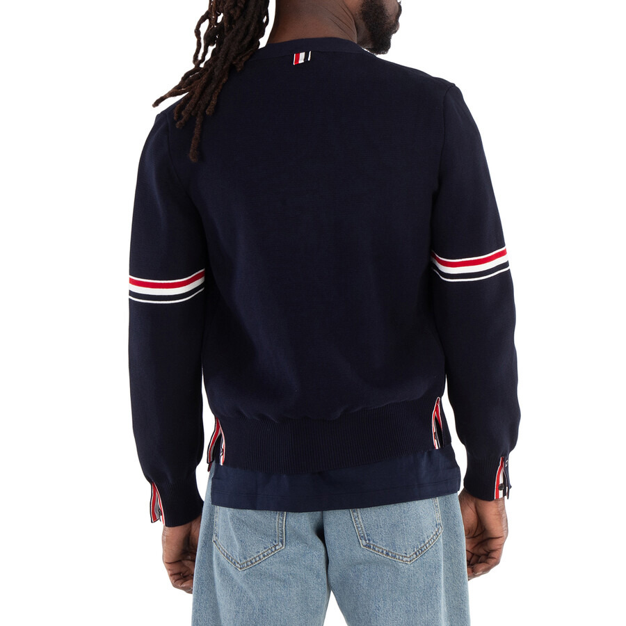 Thom Browne Stripe Detailed Milano V-Neck Cardigan - 3