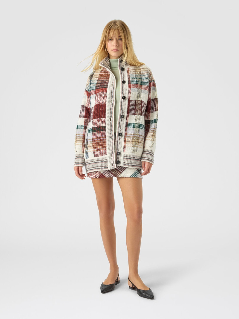 Missoni Oversized buttoned cardigan with check pattern outlook