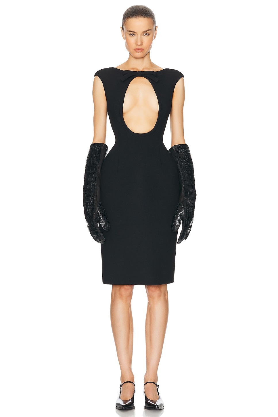 Natte Front Cut Out Midi Dress - 4