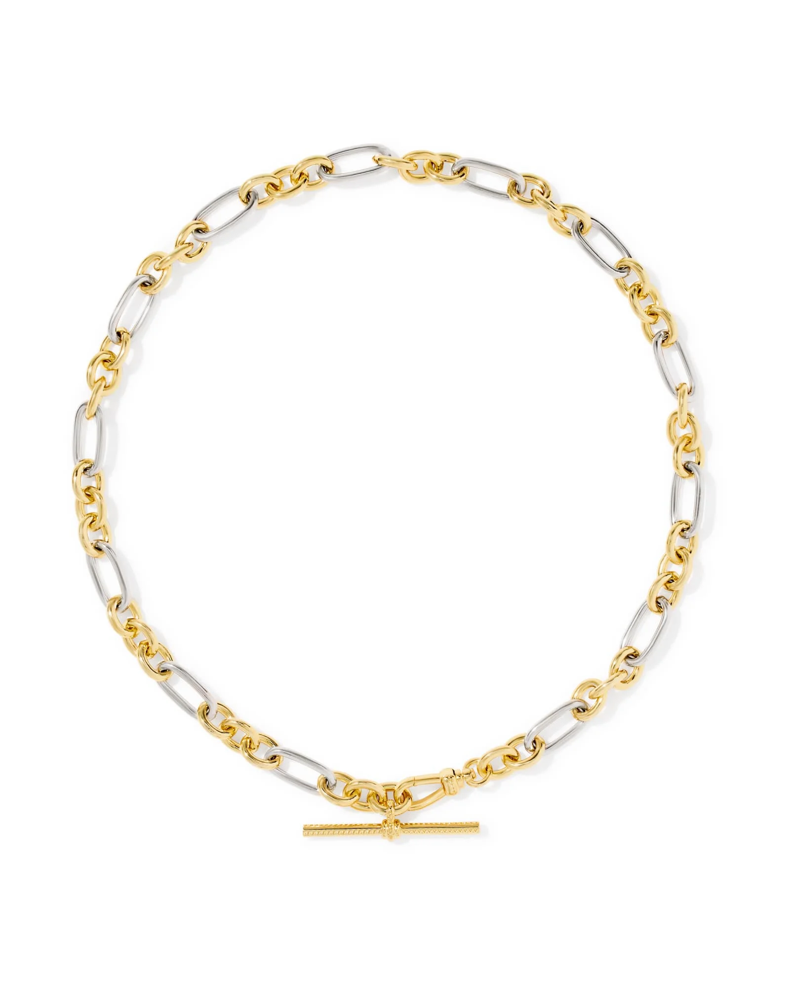 Embry Mixed Metal Link and Chain Necklace - 1