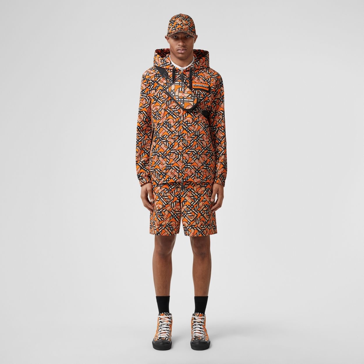 Monogram Print Nylon Hooded Jacket - 2