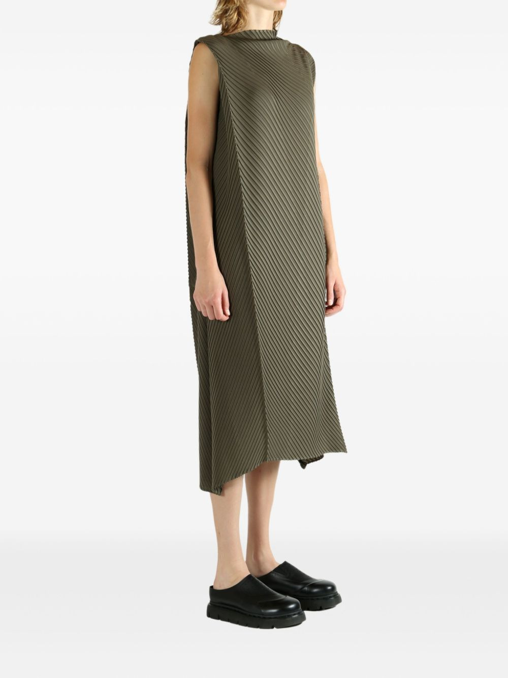 Fold Pleats sleeveless midi dress - 2