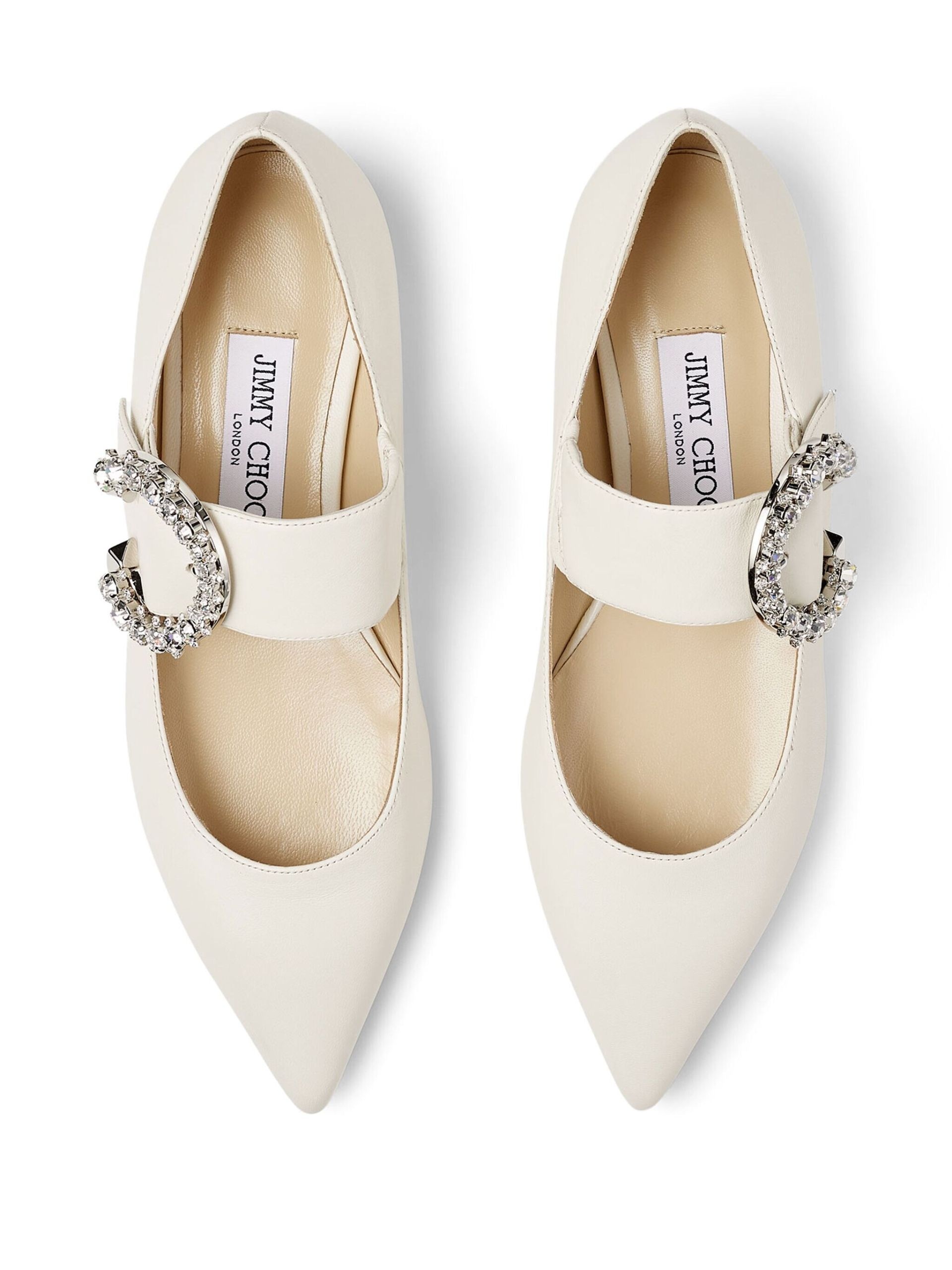 Neutral Melva Leather Ballet Pumps - 5