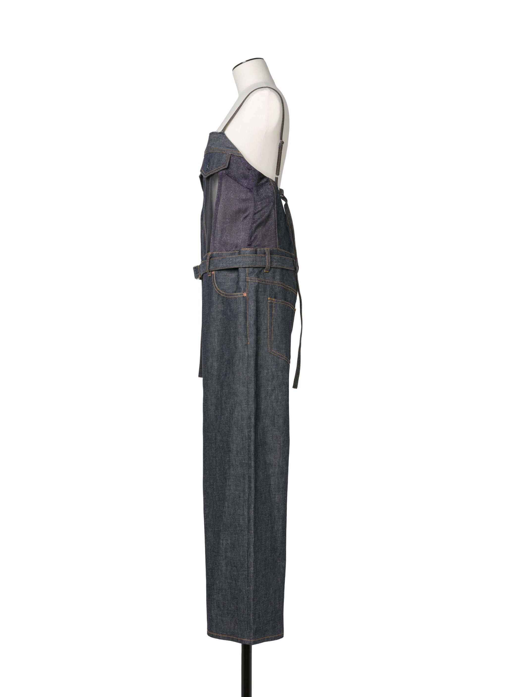 Denim Mix Jumpsuit - 2