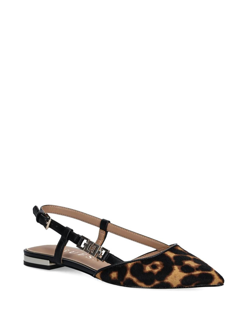 GUESS USA leopard print buckle ballet flats outlook