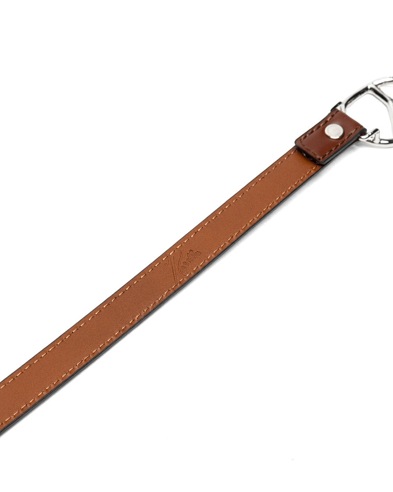 NEEDLES Peace Buckle Narrow Bracelet - Brown Steer Leather outlook