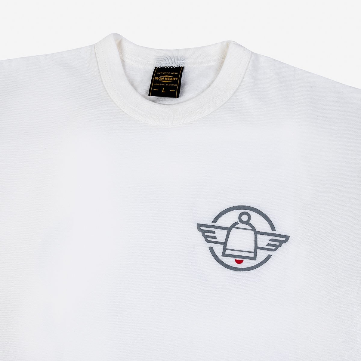 IHPT-634-WHT 6.5oz 634 Cut Printed Loopwheel Crew Neck T-Shirt - White - 5