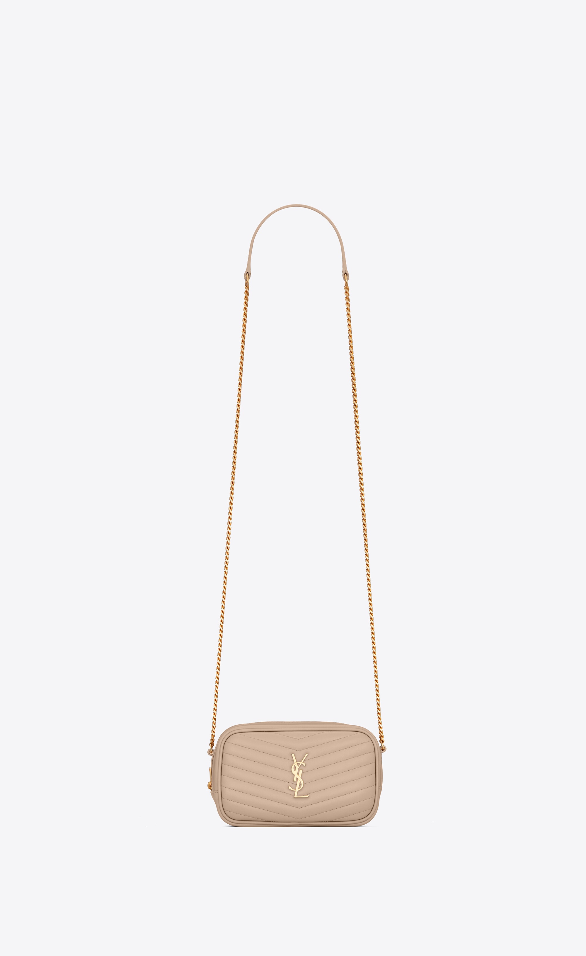 lou mini bag in quilted shiny leather - 1