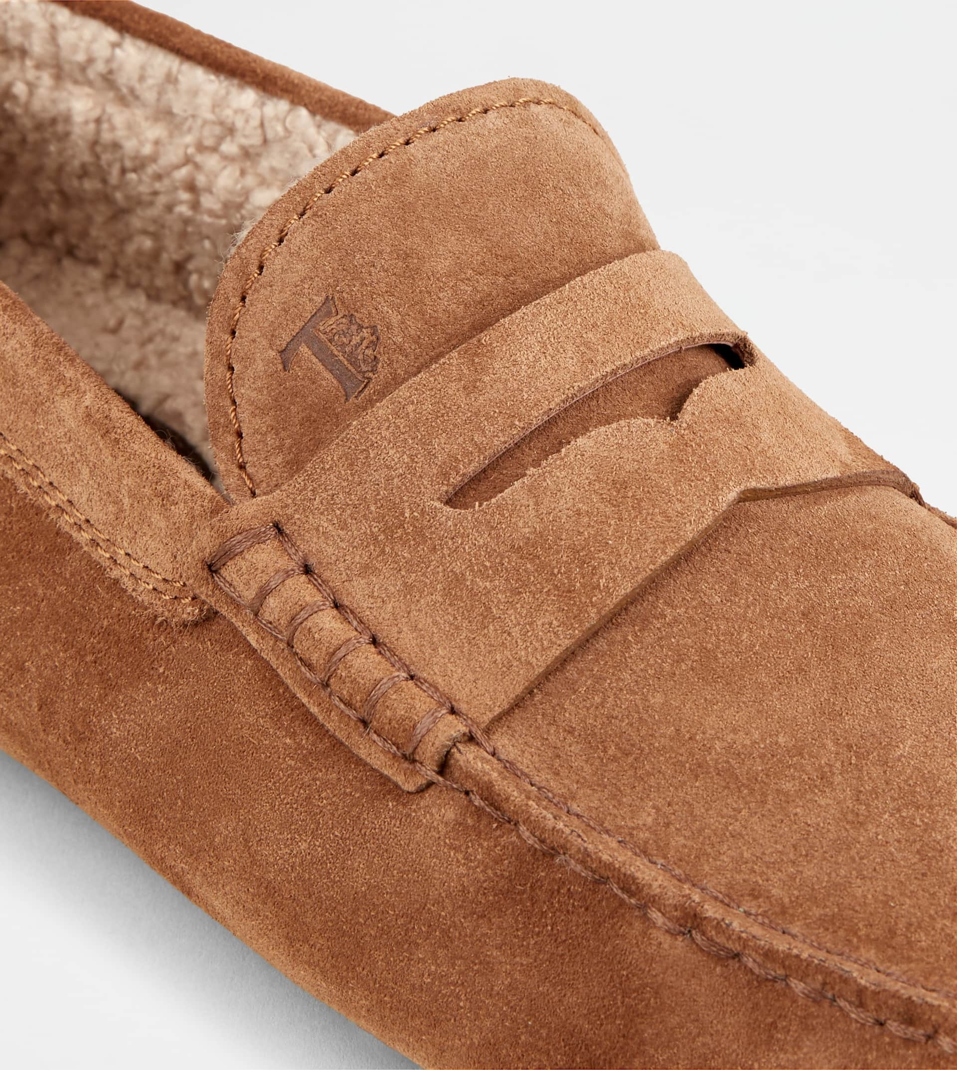 TOD'S GOMMINO BUBBLE IN SUEDE - FURRY LINING - BROWN - 6