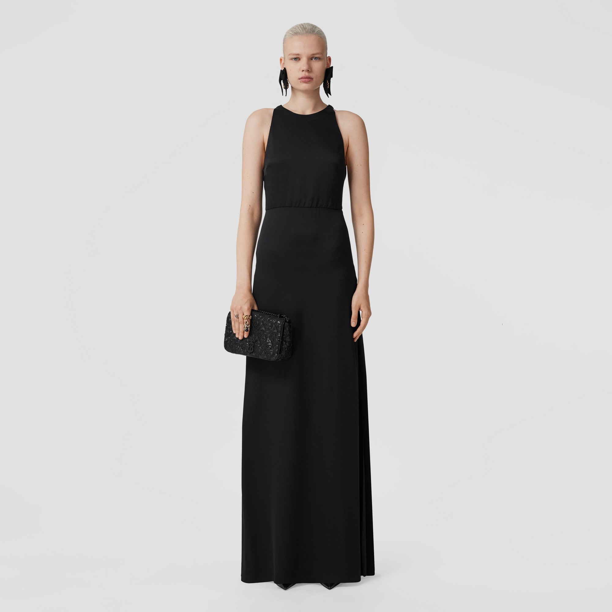 Sleeveless Silk Satin Gown - 2