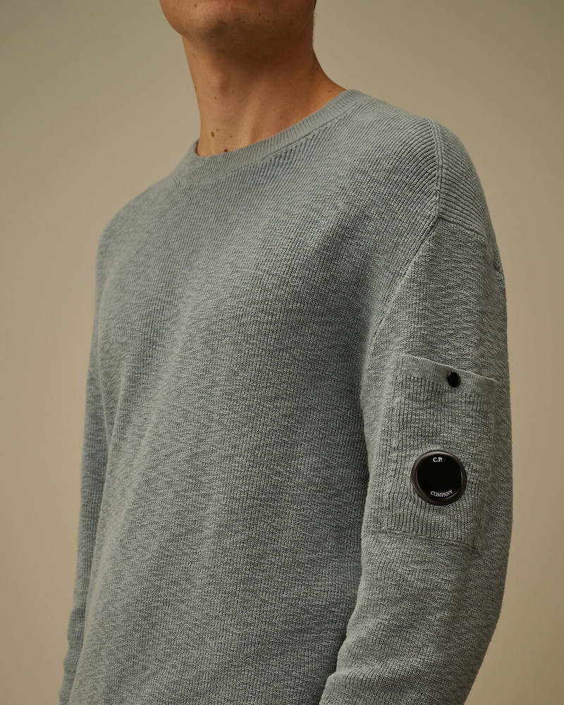 Cotton/Nylon Crewneck Lens Sweater 5