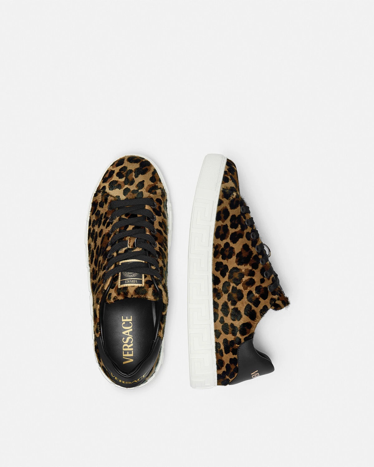Leopard Greca Sneakers - 4