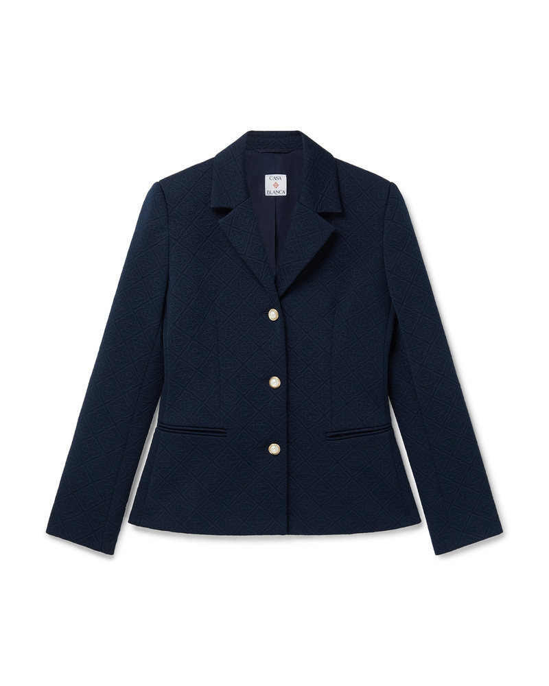 Jacquard Knit Single Breasted Jacket | Casablanca Paris 1