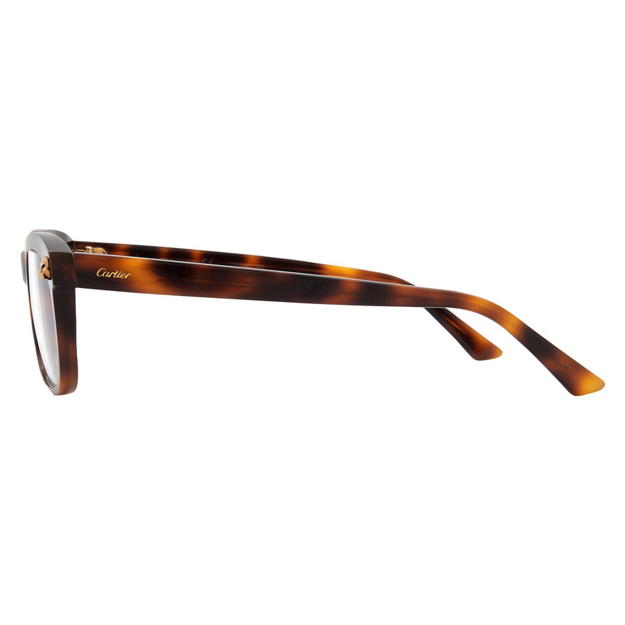 Cartier Demo Rectangular Ladies Eyeglasses CT0144O 002 52 - 3