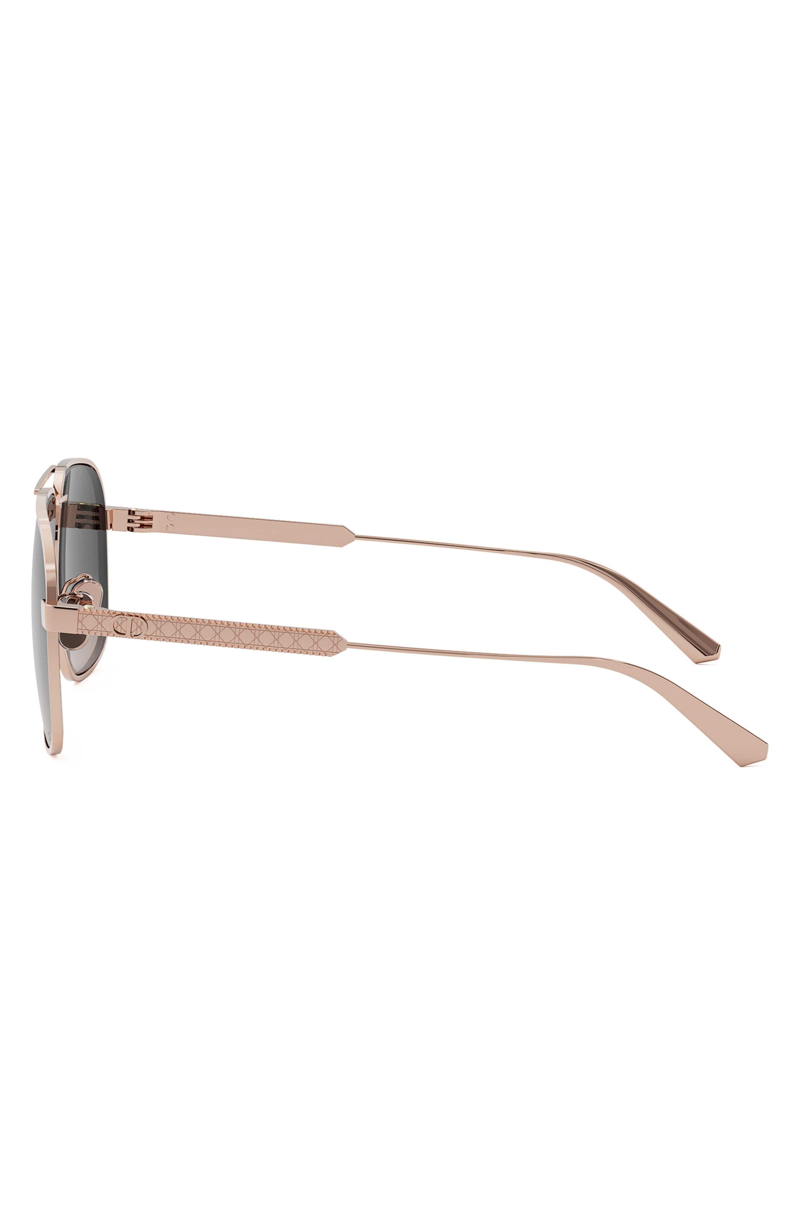 'DiorCannage A3U 58mm Pilot Sunglasses in Shiny Rose Gold /Smoke at Nordstrom - 4