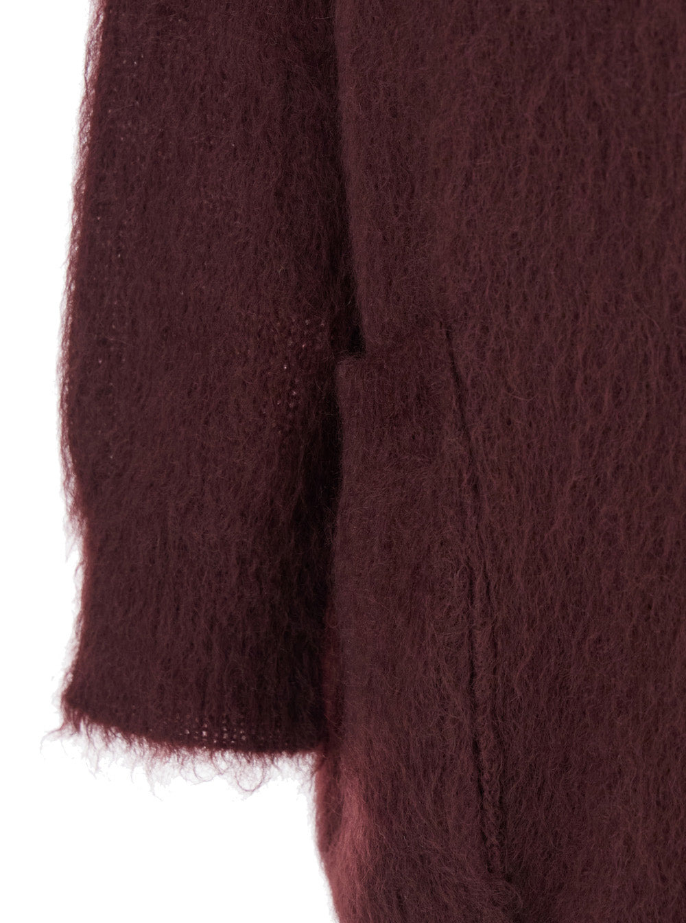 Max Mara Women Bordeaux Cardigan With Brushed Effect In Mohair Blend Woman - 3