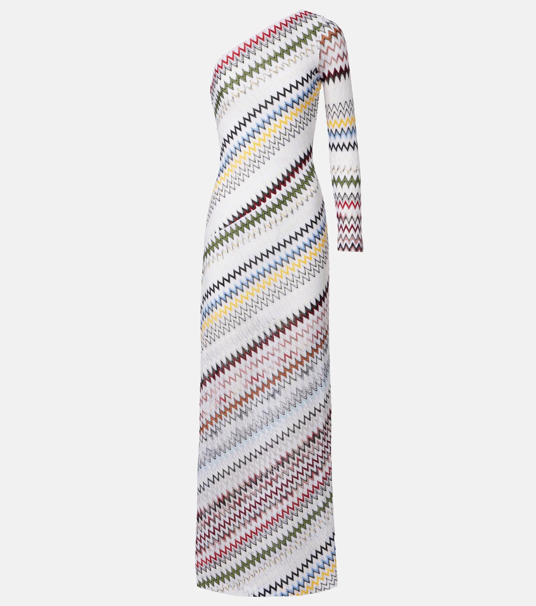 Zigzag asymmetric maxi dress - 1