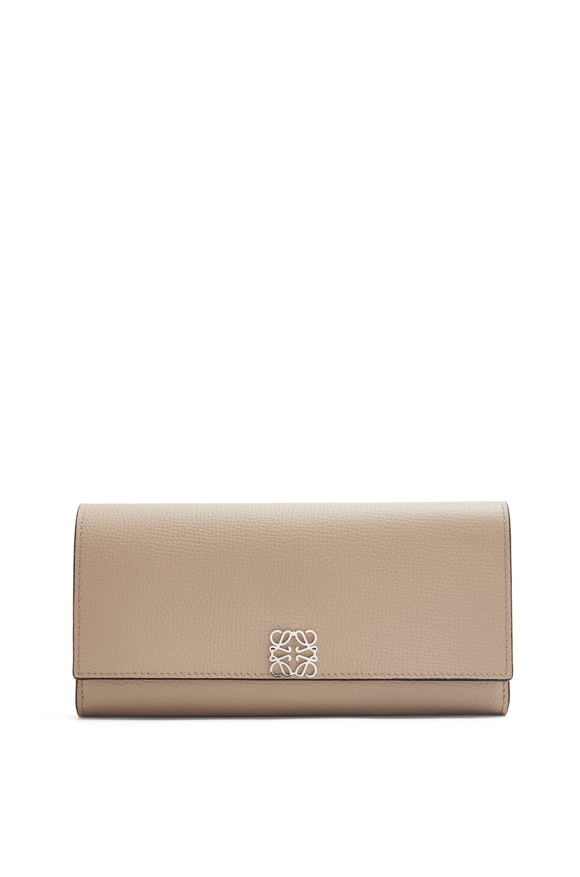 Anagram continental wallet in pebble grain calfskin - 1