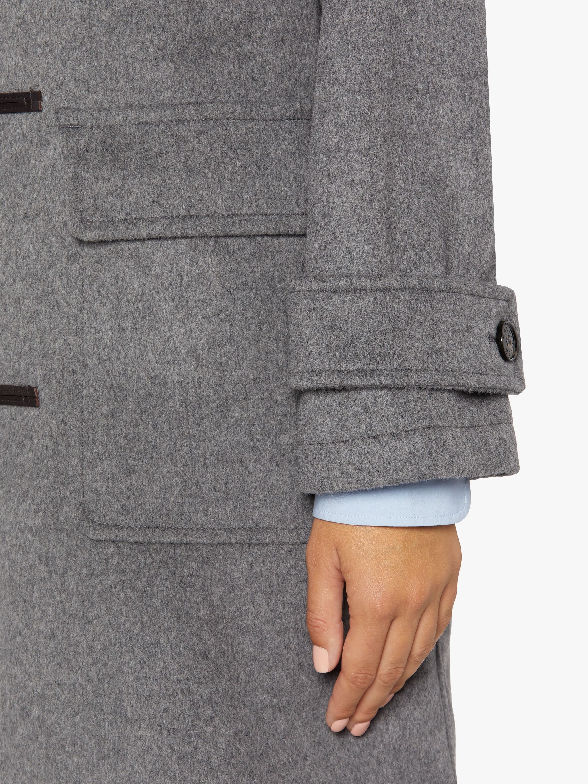 INVERALLAN LIGHT GREY WOOL & CASHMERE DUFFLE COAT | LM-1090BS - 6