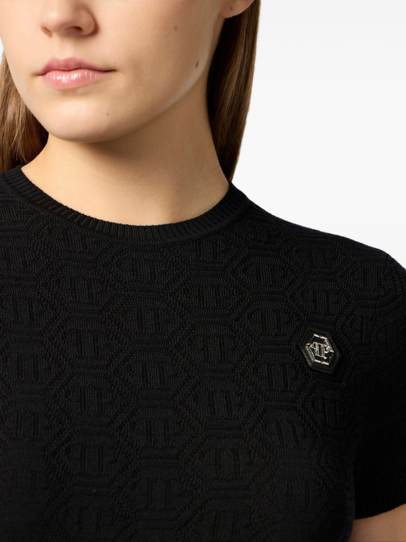 monogram knitted T-shirt 5