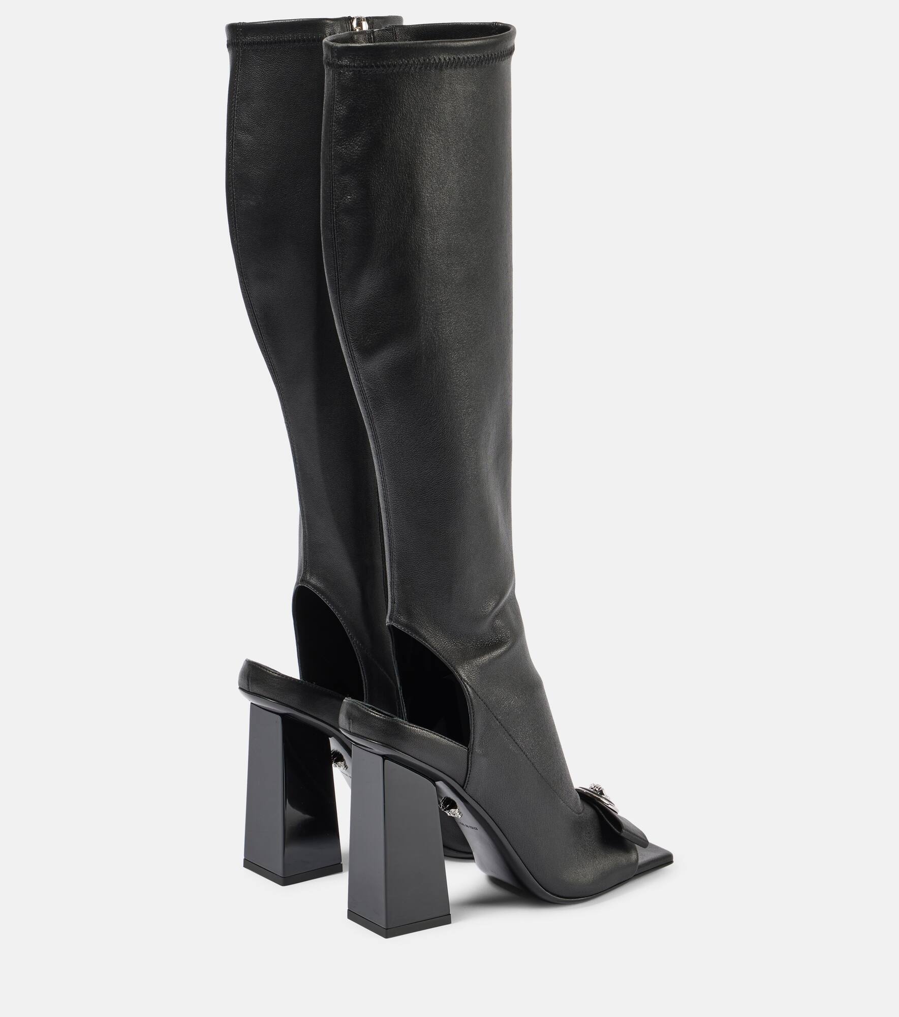 Gianni Ribbon leather knee-high boots - 3