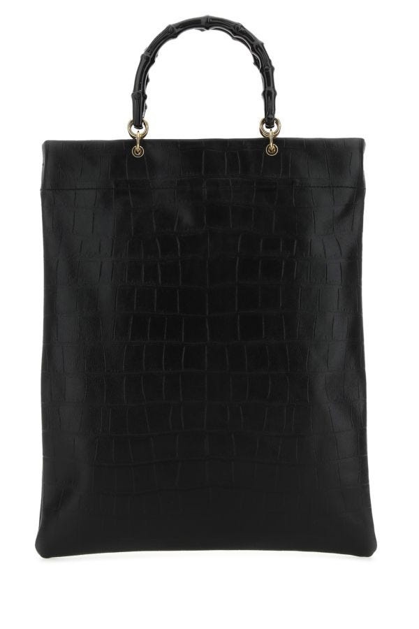 JIL SANDER Black Leather Medium Shopping Bag - 3