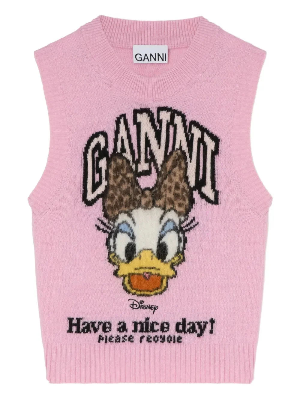 Graphic Wool Vest Daisy - 1
