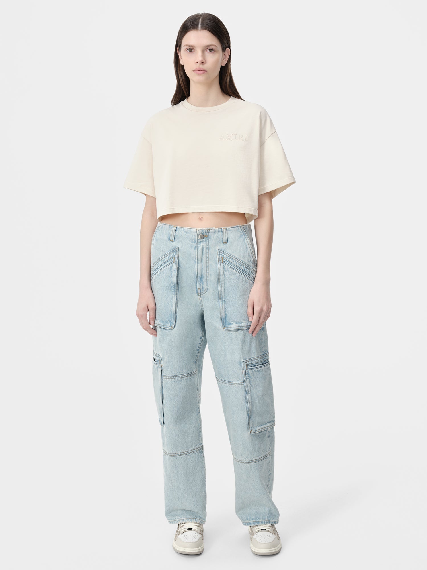 AMIRI EMBROIDERED CROPPED TEE - 2