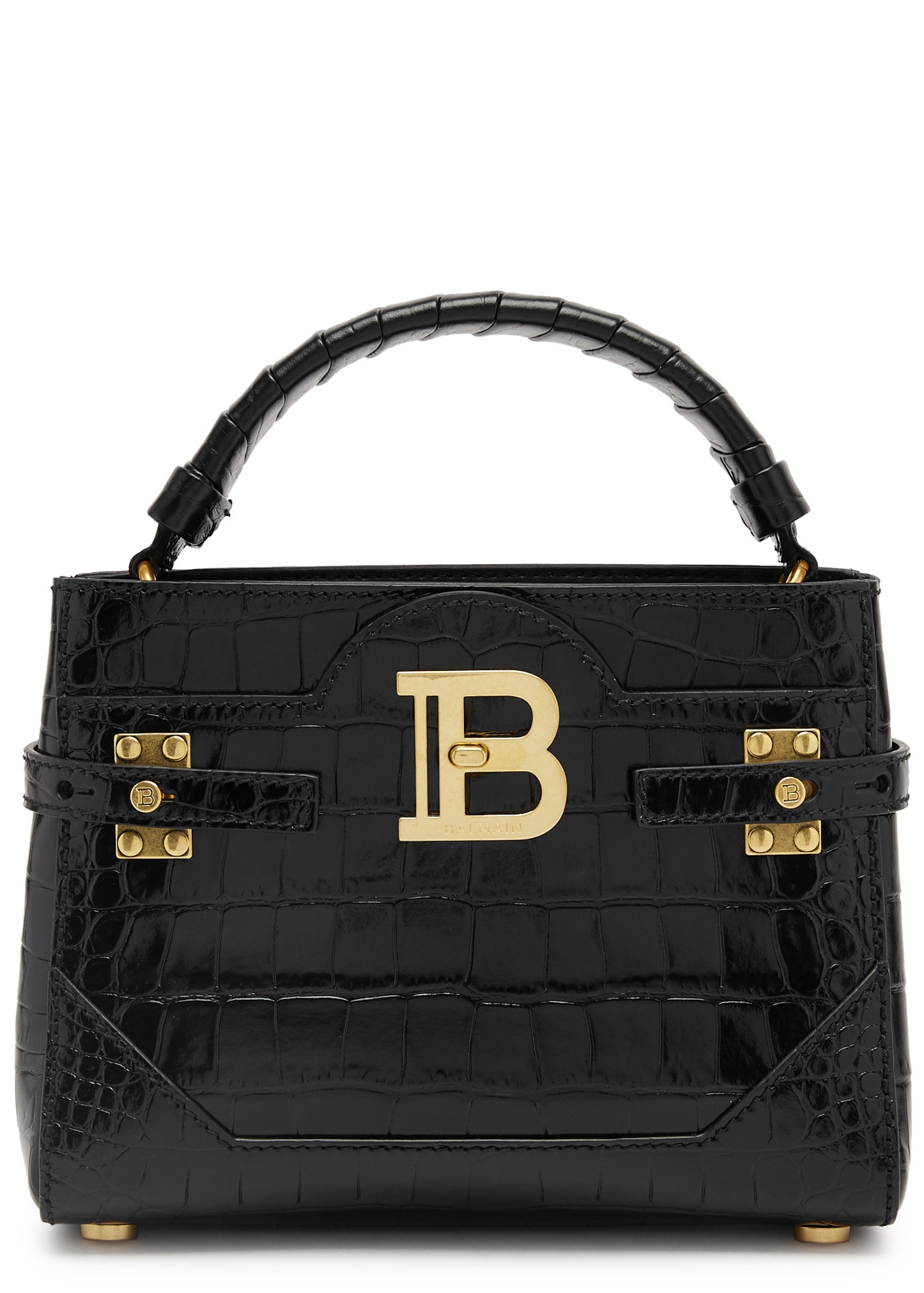 B-Buzz crocodile-effect leather top handle bag - 1