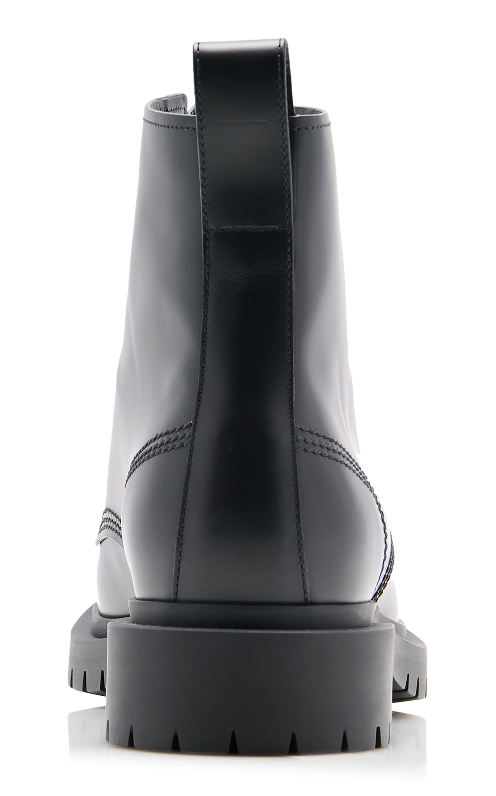 Lace-Up Leather Boots black - 5
